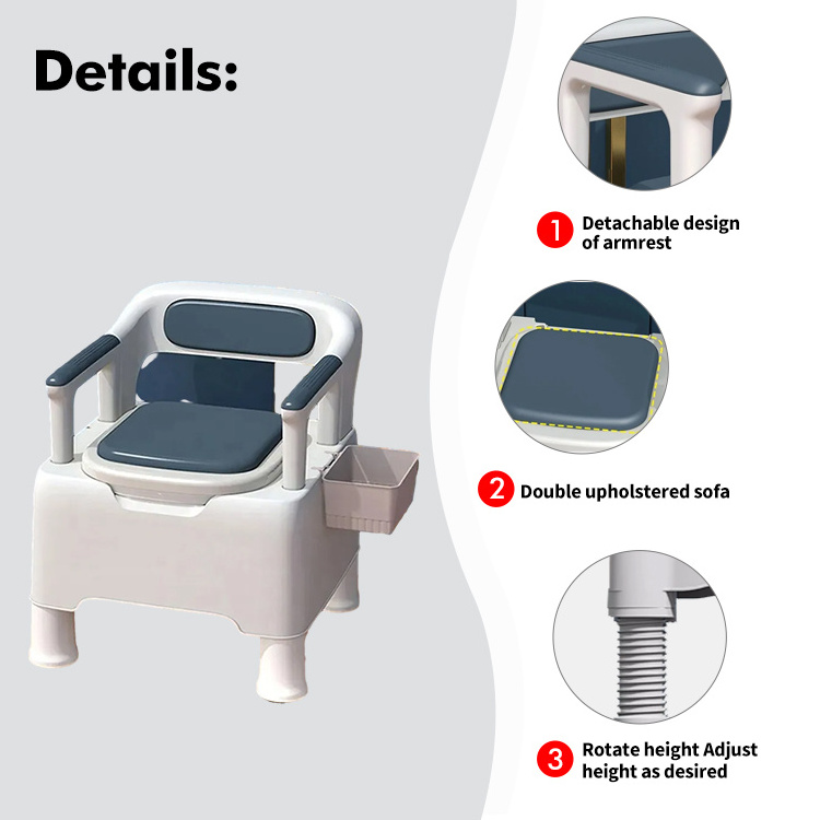 high quality handicap portable toilet wholesale portable commode adult toilet chair