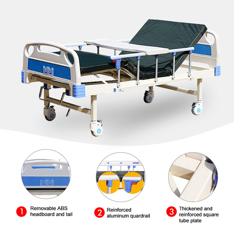 Custom hospital nursing bed medical bed wholesale hospitalization manual adjustable medical equipments icu hospital bed