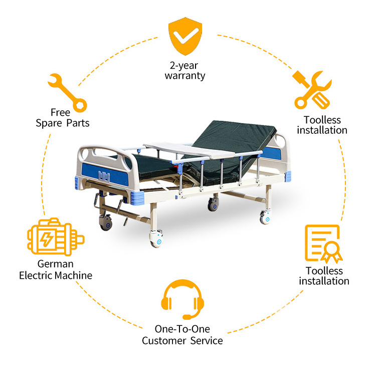 Custom hospital nursing bed medical bed wholesale hospitalization manual adjustable medical equipments icu hospital bed