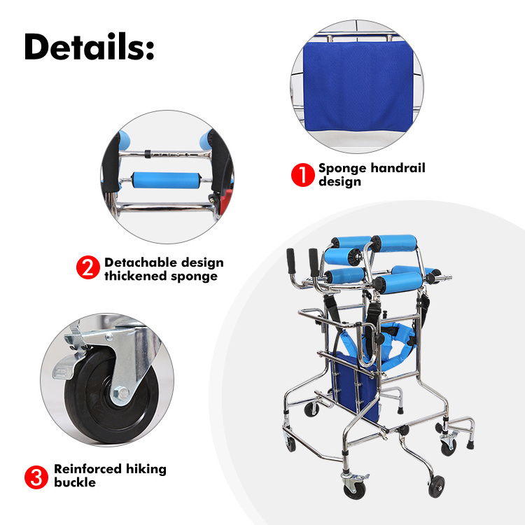 Hot Selling physical therapy rehabilitation equipments folding Stand Frame Hemiplegia disabled walker for adults