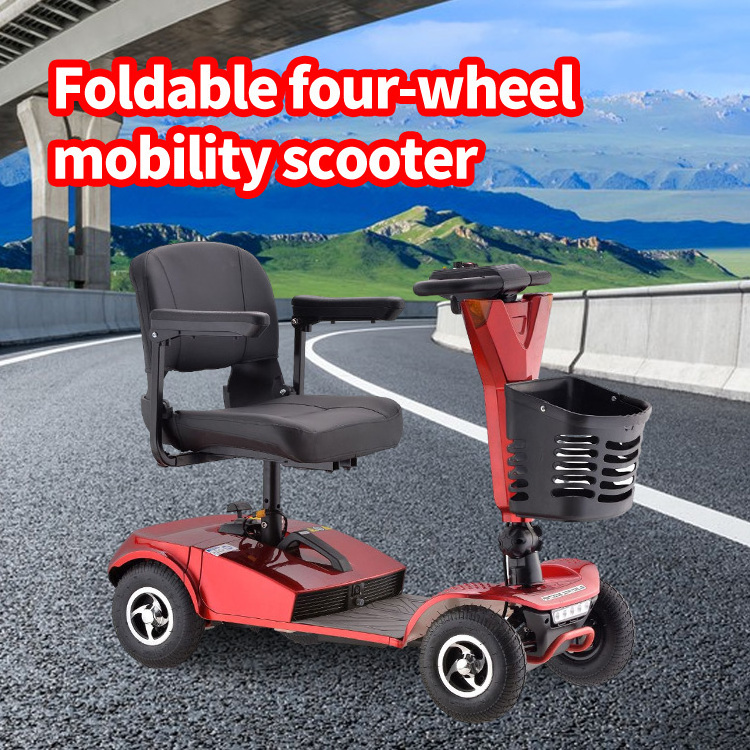 Hot sell handicap scooter electric disabled custom light weight foldable 4 wheel electric mobility scooter for seniors disabled