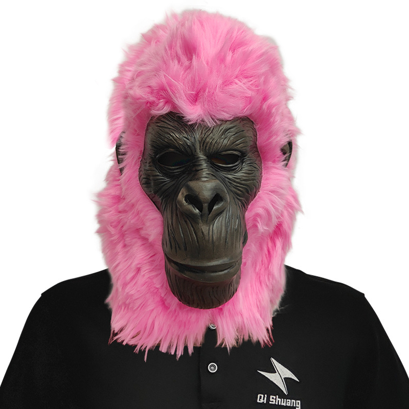 Custom Logo Halloween Party Masks printed Gorilla Mask Cosplay Costume For Events realistic Gorilla Mask