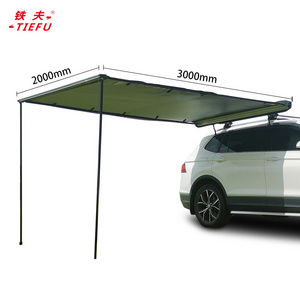 420D Oxford SUV Top Roof Tent Flat Waterproof Travelling Outdoor Camping Retractable Car Roof Side Awning For Sun Shelter