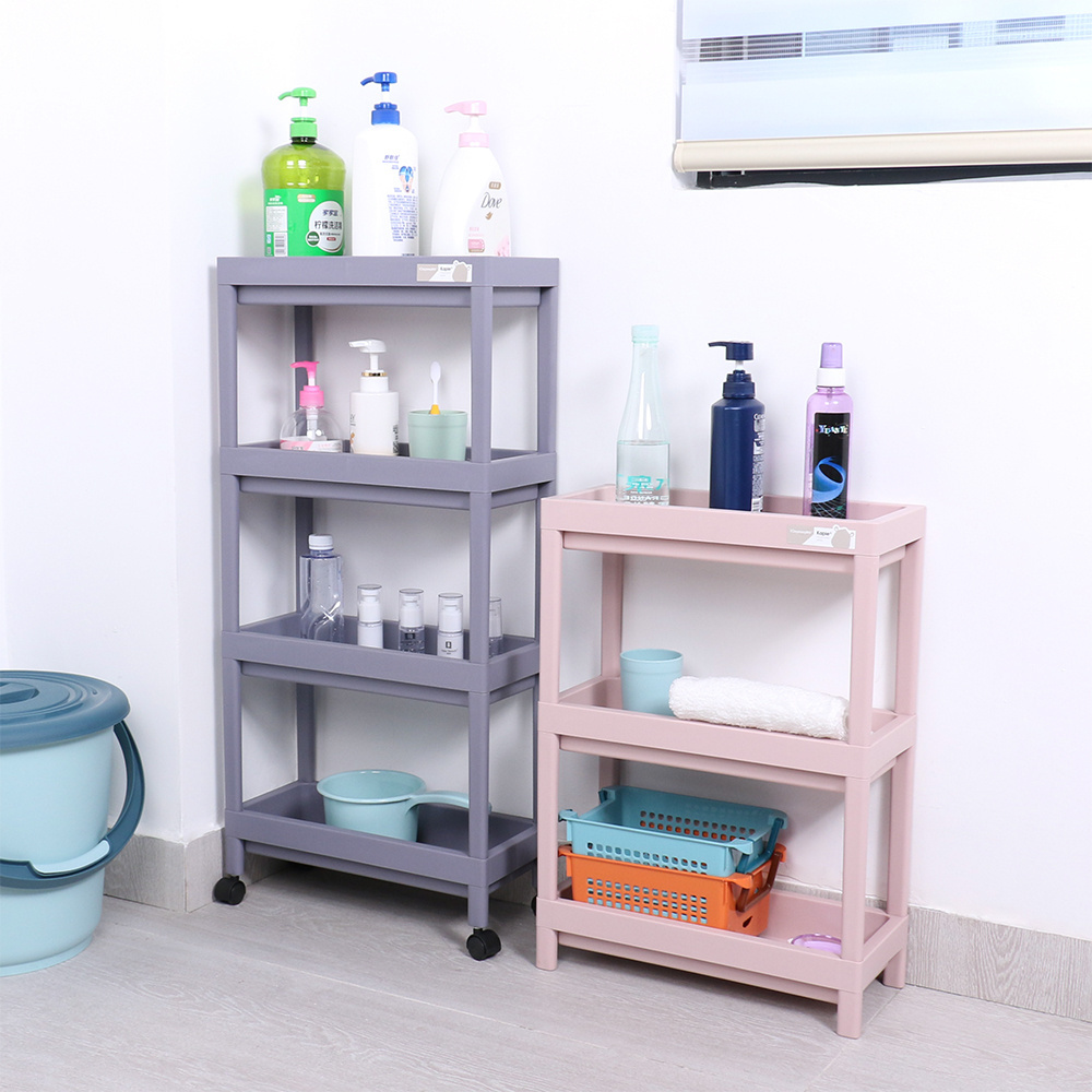 Household Storage Layer Rack Plastic Storage Holders Racks Bathroom Storage Shelves