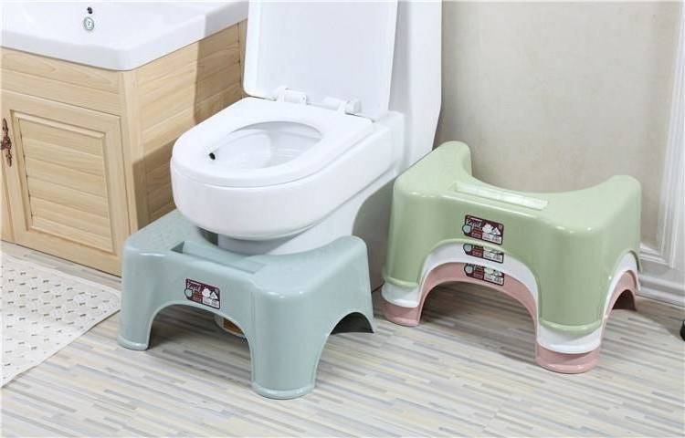 Eco Toilet Stool Non-Slip Bathroom Step Up Stool 4 colors non slip and safety plastic  bathroom stool