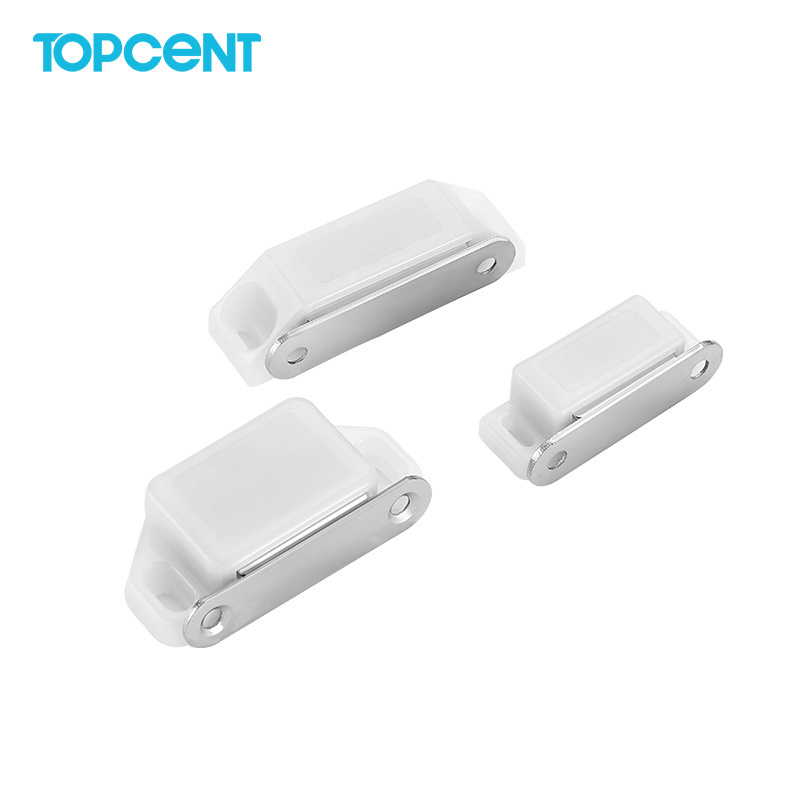 TOPCENT Furniture hardware Safety Cabinet touch latch plastic kitchen cabinet magnetic catches glass door magnetic catcher plate