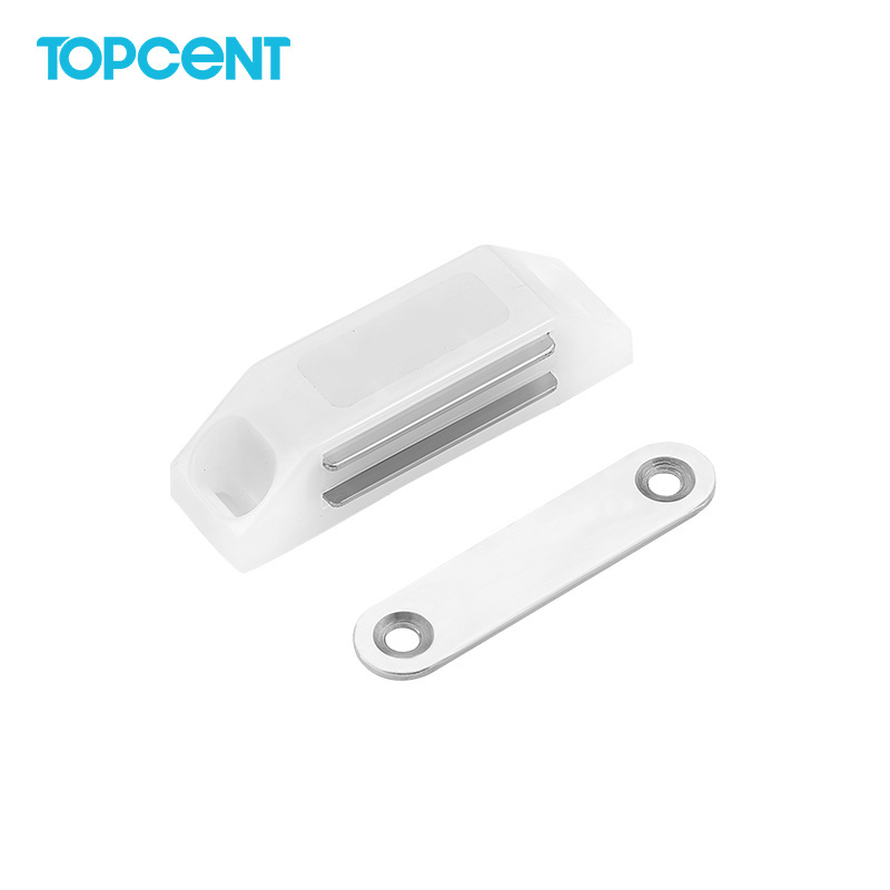 TOPCENT Furniture hardware Safety Cabinet touch latch plastic kitchen cabinet magnetic catches glass door magnetic catcher plate