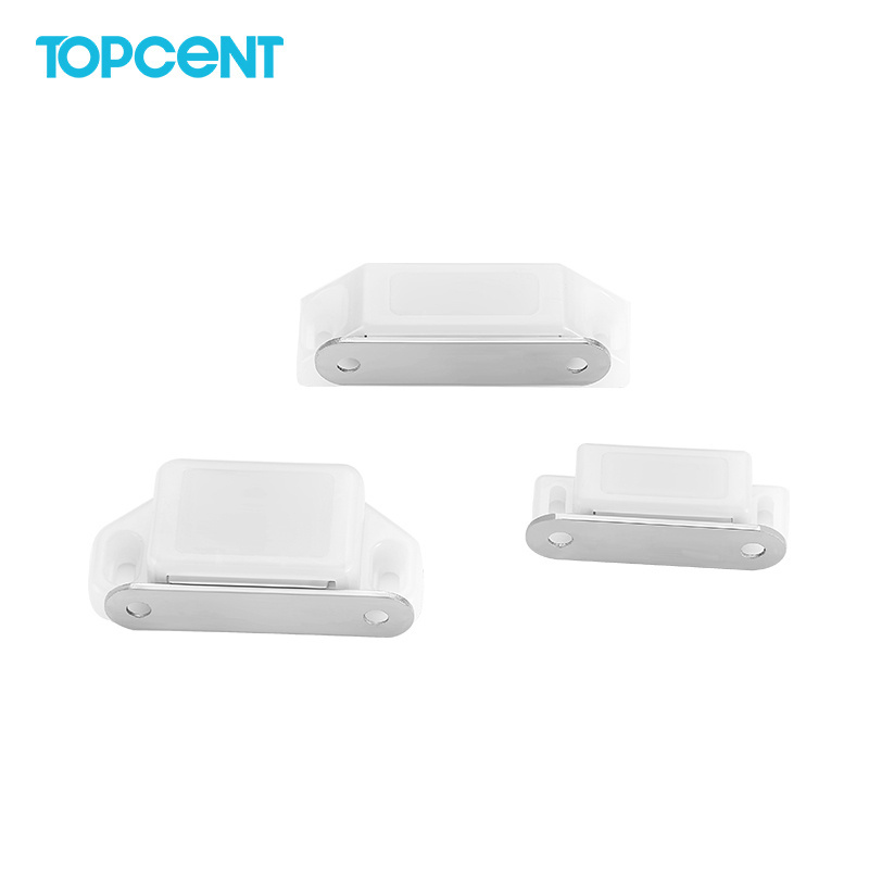 TOPCENT Furniture hardware Safety Cabinet touch latch plastic kitchen cabinet magnetic catches glass door magnetic catcher plate