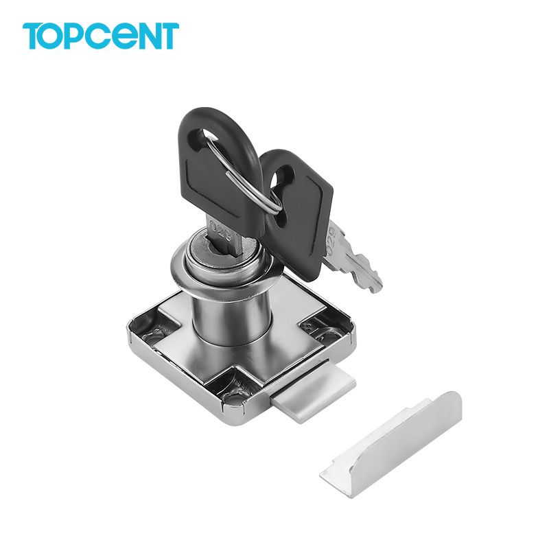 TOPCENT zinc alloy furniture hardware office desk cabinet  key cam ardrobe door glass  drawer lock