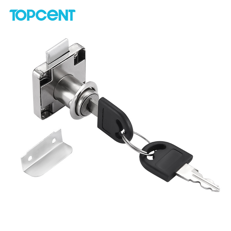 TOPCENT zinc alloy furniture hardware office desk cabinet  key cam ardrobe door glass  drawer lock