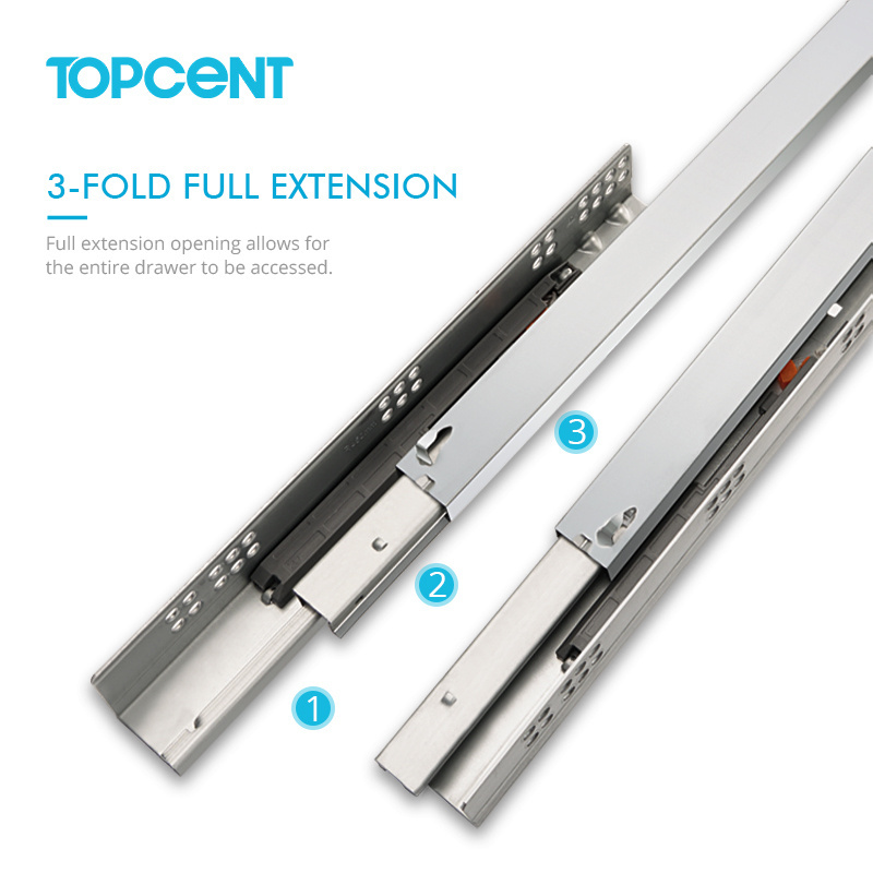 TOPCENT heavy duty undermount drawer slides soft close us general tool box parts drawer slides