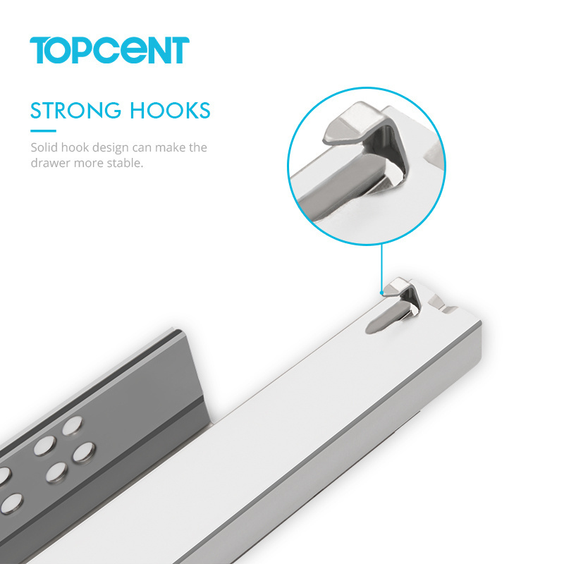 TOPCENT heavy duty undermount drawer slides soft close us general tool box parts drawer slides