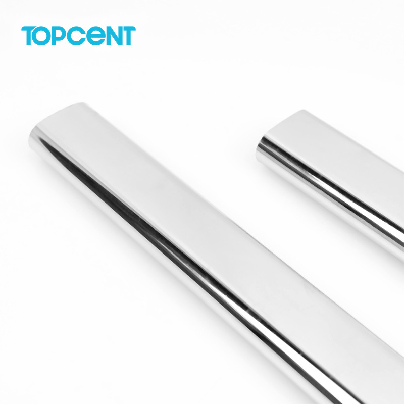 TOPCENT closet rod connector closet rod center support oval profile steel tube wardrobe oval pipe