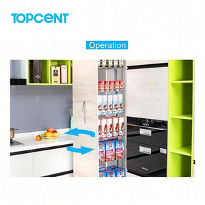 TOPCENT Pull Out Unit Pantry Cabinet Spray Unit tall storage cabinet kitchen pantry cupboard tall larder unit pantry organizer