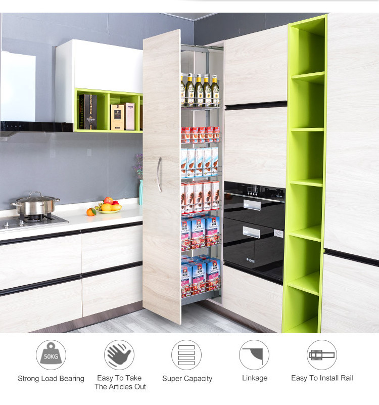 TOPCENT Pull Out Unit Pantry Cabinet Spray Unit tall storage cabinet kitchen pantry cupboard tall larder unit pantry organizer