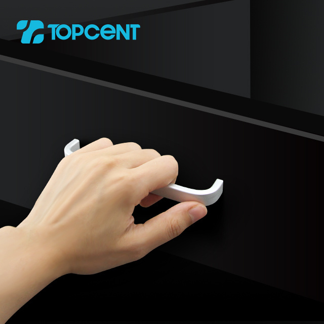 TOPCENT Drawer matt Black aluminium kitchen cabinets door pull handle cabinet handles cabinet pulls and knobs