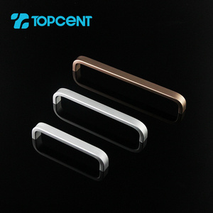 TOPCENT Drawer matt Black aluminium kitchen cabinets door pull handle cabinet handles cabinet pulls and knobs