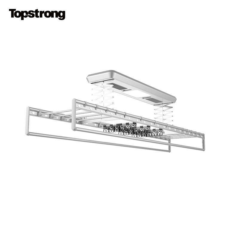 Automatic Smart Drying Rack Telescopic Pole Space Saving Clothes Line Hanger Rack