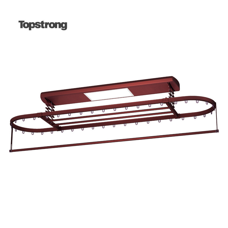 Electric clothes drying racks ceiling four rods hanging folding  heated clothes drying rack for laundry