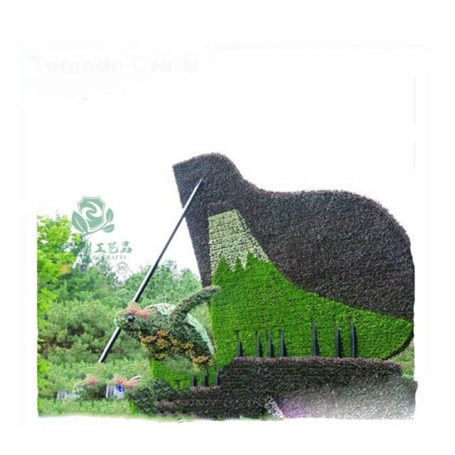 zhen xin qi crafts  factory direct sale large garden ornaments artificial topiary frame animal green sculpture