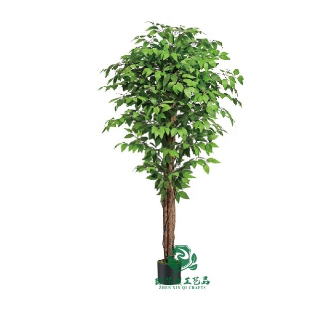 zhen xin qi crafts  150 Cm Banyan Indoor Bonsai Silk Plant Trees Wholesale Plastic Plants In Pots