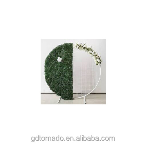 Artificial Grass Background Luxury Circle Green Artificial Boxwood Wall Panel Backdrop For Wedding Stage Decoration