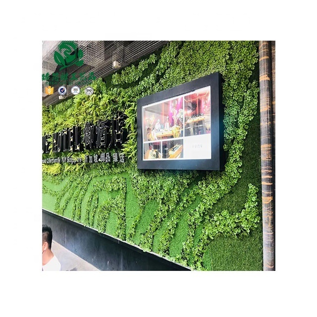 Customized Evergreen Grass  Tropical Jungle Style Artificial Plant Greenery Backdrop  Hang Plant Artificial Leaf Wall