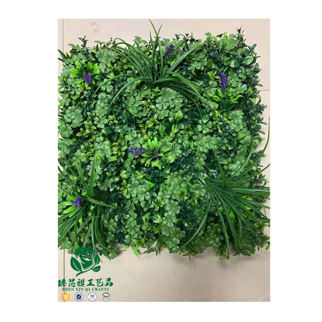 Zhen xin Qi crafts   Outdoor Green Large Grass Wall Covering Hanging Ceiling Weed Artificial Plant Wall