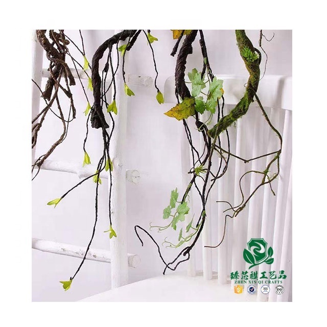 artificial  Foaming Vines  dry tree branches artificial grape leaves  simulation plants leaf soft rattan  decoration