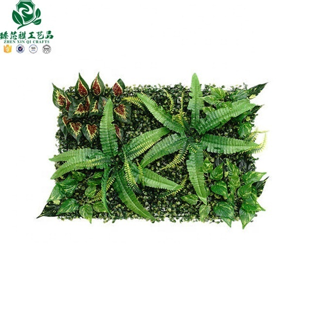 Zhen xin Qi crafts   Outdoor Green Large Grass Wall Covering Hanging Ceiling Weed Artificial Plant Wall