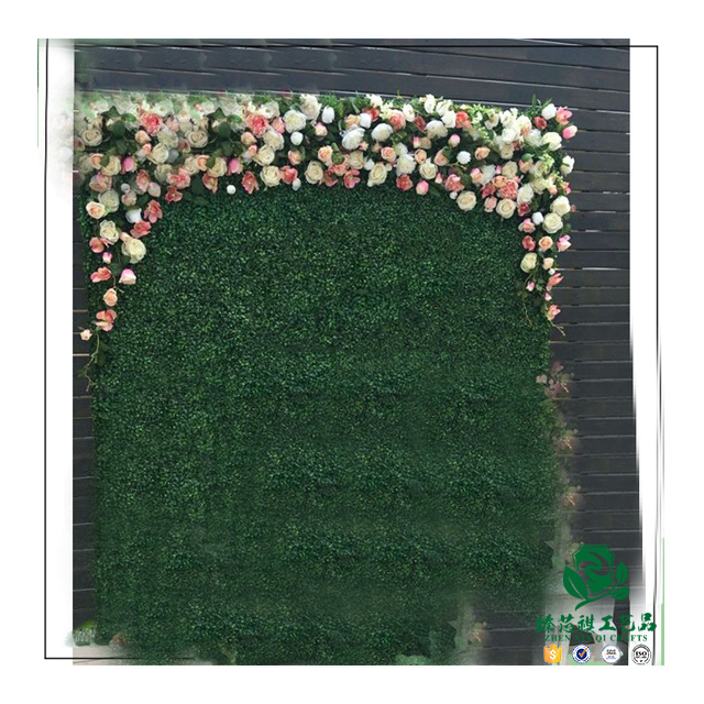 2017 Artificial Boxwood Hedge Panels Plastic Garden Fence Greenery Wall for Garden Decoration