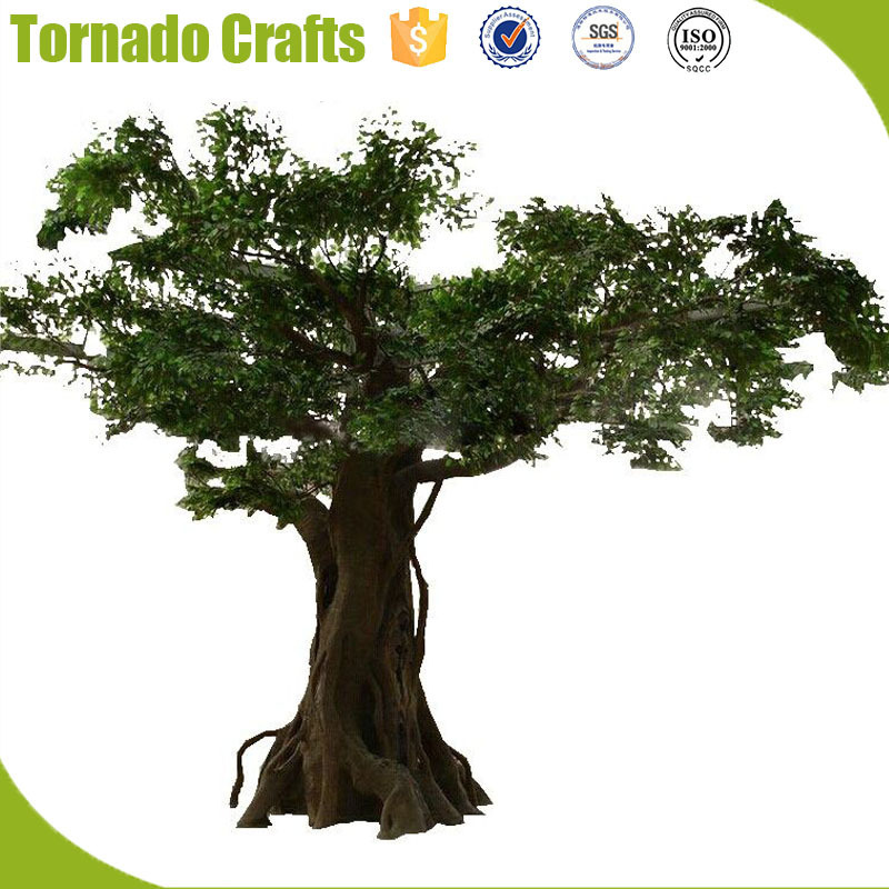 2018 zhen xin qi  Crafts Fiberglass trunk Artificial ficus tree big fiberglass banyan tree