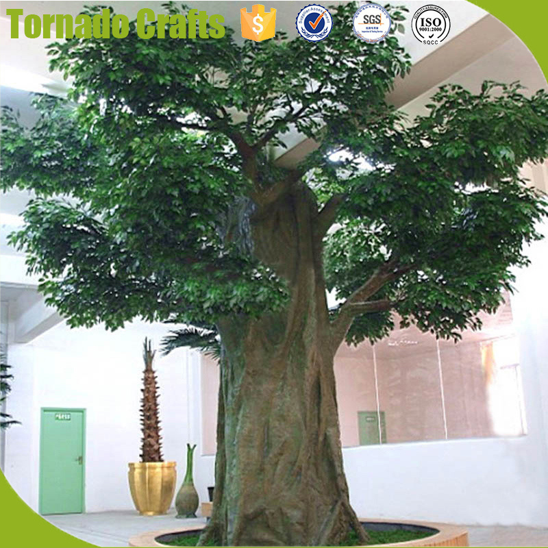 2018 zhen xin qi  Crafts Fiberglass trunk Artificial ficus tree big fiberglass banyan tree