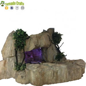 Reliable fiberglass artificial rock waterfall indoor waterfall fountains