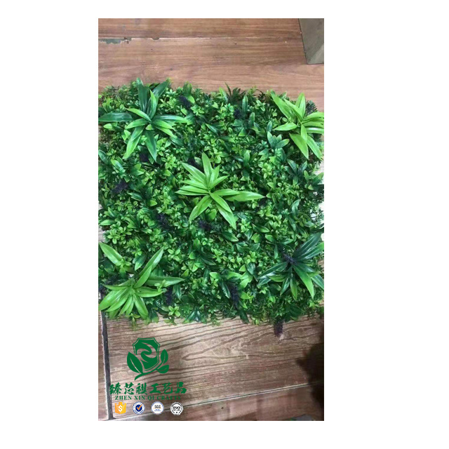 Zhen xin Qi crafts   Outdoor Green Large Grass Wall Covering Hanging Ceiling Weed Artificial Plant Wall