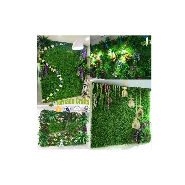 Artificial Grass Plant Wall Decor Artificial Green Moss Living Wall Vertical Green Wall