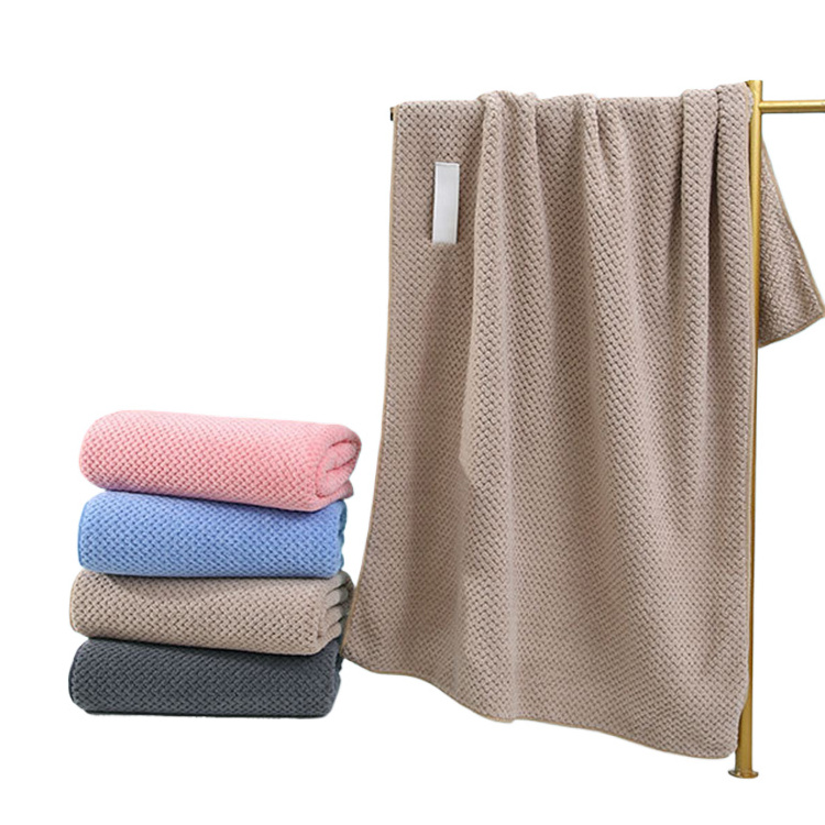 Custom Wholesale Fast Dry Lightweight Soft Quick Drying Rectangle Towel Absorbent MicroFiber Hair Turban Towel Wrap