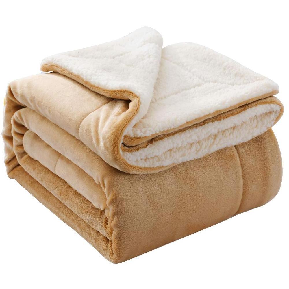 Custom Luxury Warm Cozy Soft Fuzzy Couch Sherpa Throw Flannel Fleece Blankets For Winter