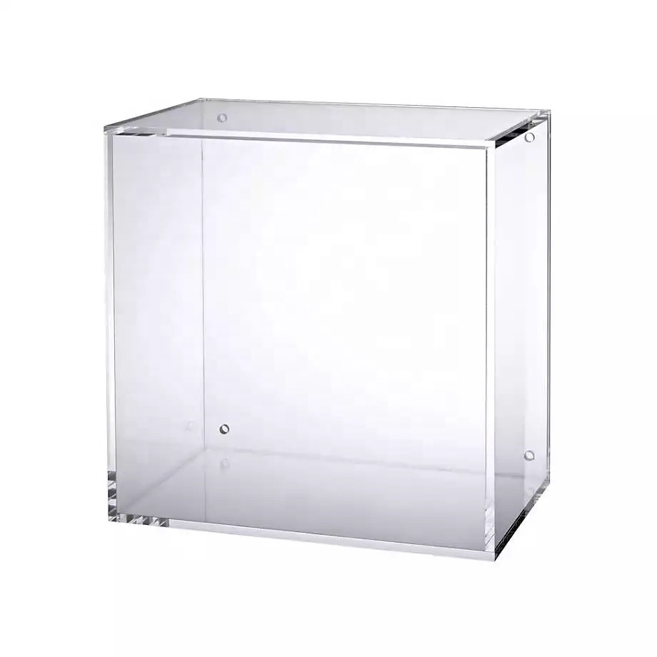 Set of 3 Customized Crystal Clear Acrylic Cube Storage Organizer Shelves Floating Shelves Wall Mounted