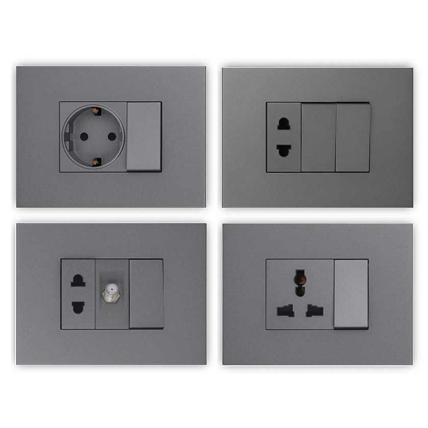 2024 Best Selling Home Smart Light Switch And Socket Manufacturer Electrical CE EU German Outlet Wall Switch With USB Port