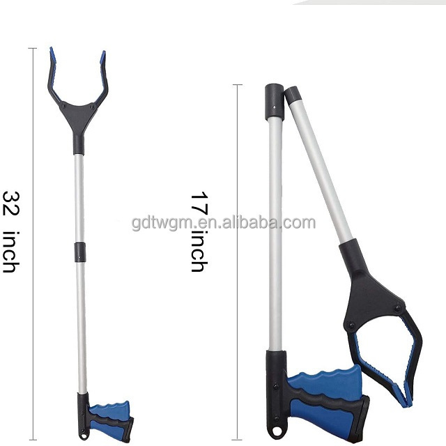 flexible handle litter trash picker grabber telescopic long arm grabber pickup tool extention long reach garbage pick up tool