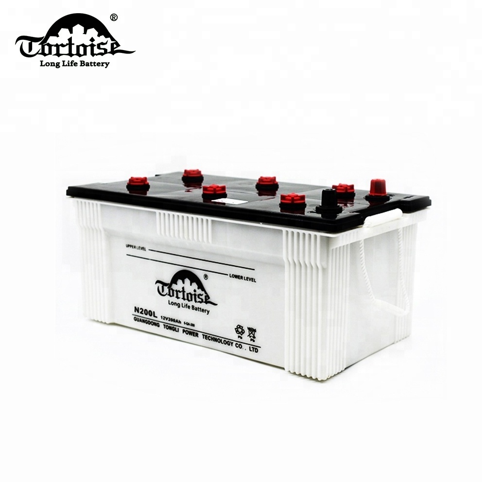 12v 200ah Dry Charged rechargeable lead acid battery car battery