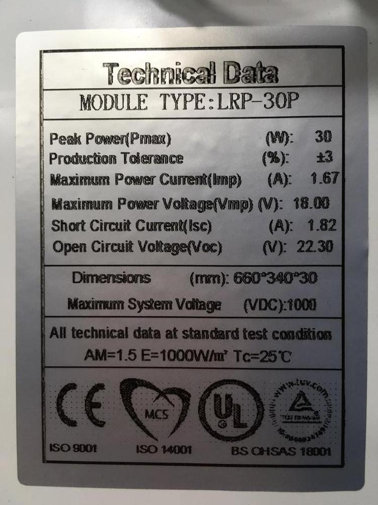 12 volt 250 watt solar panel manufacture (24v,36v,48v,30v)