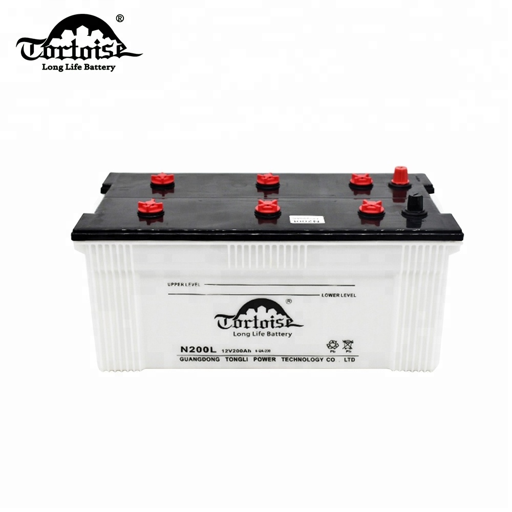 12v 200ah Dry Charged rechargeable lead acid battery car battery