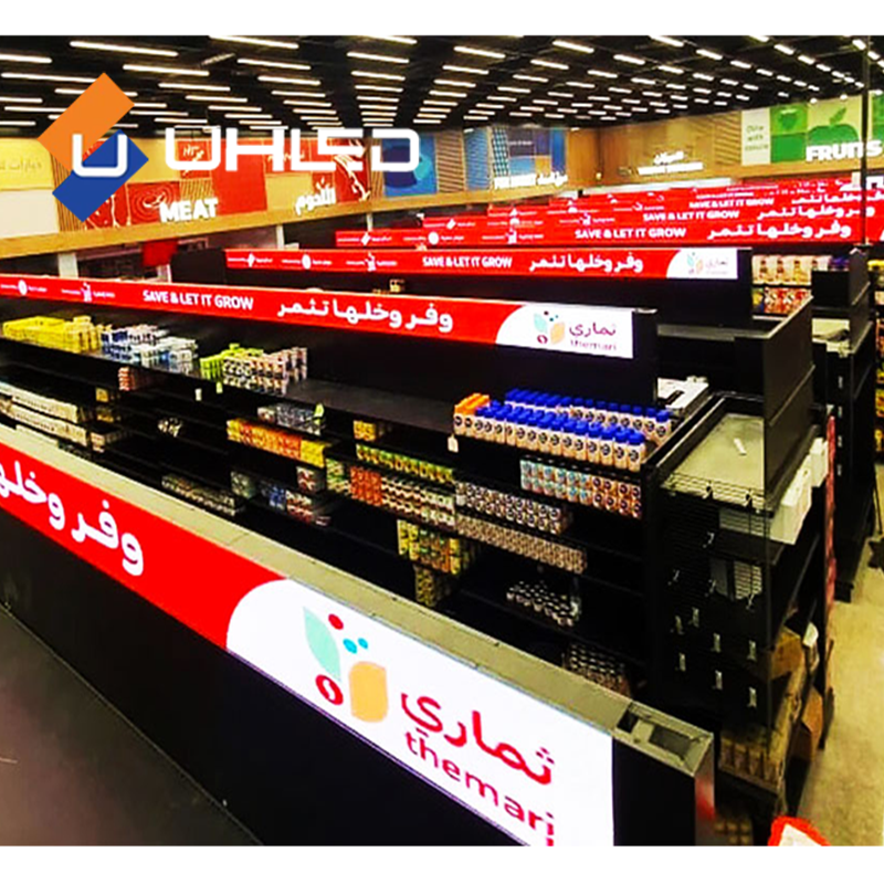 Digital Signage Shelf Led Display Indoor Strip Ticker P1.5 Shelves Video Advertising Screen For Supermarket Retail Store