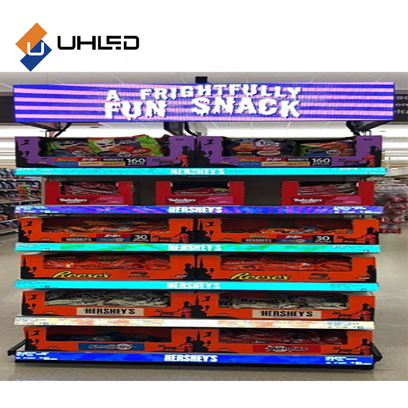 UHLED Supermarket Smart Retail Shelf Screen Full Color GOB Shelves Led Strip Screen Shelf Edge Led Displays