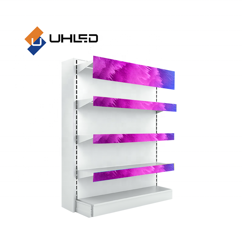 UHLED Supermarket Smart Retail Shelf Screen Full Color GOB Shelves Led Strip Screen Shelf Edge Led Displays