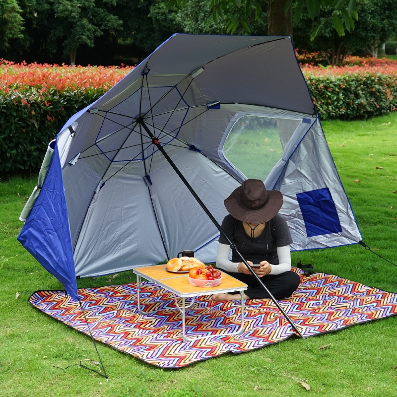 Outdoor Patio Beach Camping  Pop up Beach fishing umbrella with window tent