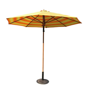 Cheap waterproof Large Umbrella Promotional Foldable Parasol Beach bamboo Garden Cafe Table Patio Outdoor Umbrella with stand