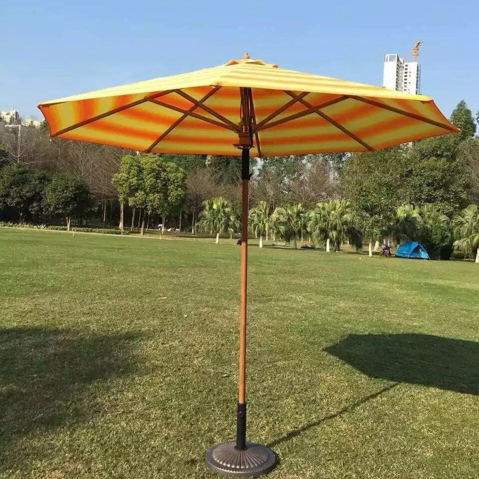 Cheap waterproof Large Umbrella Promotional Foldable Parasol Beach bamboo Garden Cafe Table Patio Outdoor Umbrella with stand